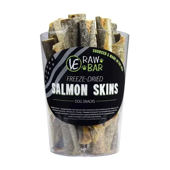 Vital Essentials® Raw Bar Freeze-Dried Salmon Skins Dog Treats 20 Piece/Bag