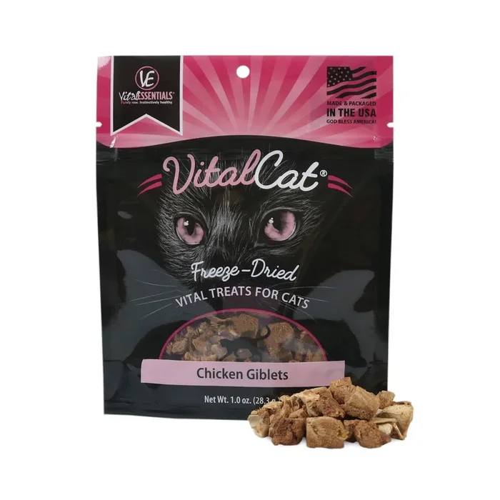 Vital Essentials Vital Cat Freeze Dried Grain Free Chicken Giblets Cat Treats