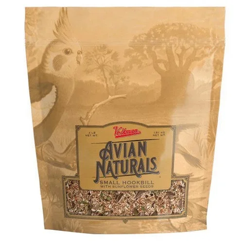 Volkman Seed Company, Avian Naturals with Sunflower Small Hookbill Bird Food, 1 Count / 4 Lbs