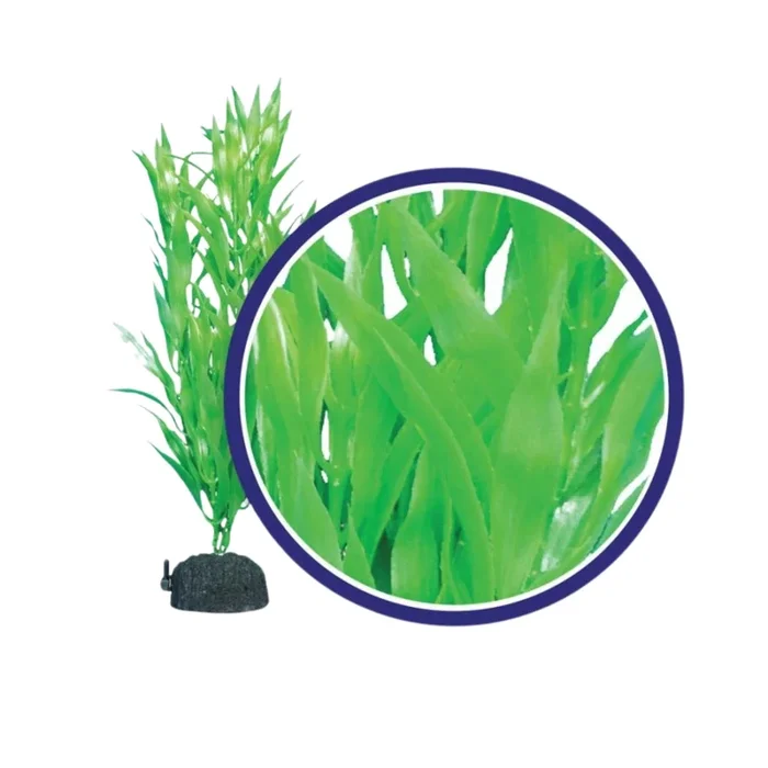 Weco Products Freshwater Series Bamboo Leaf Aquarium Plant Green, 1ea/9 in