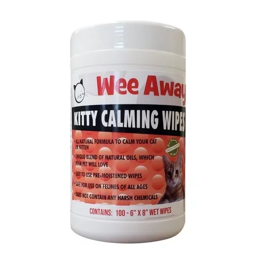 Wee Away Kitty Calming Wipes Cat and Dog Wipes –
