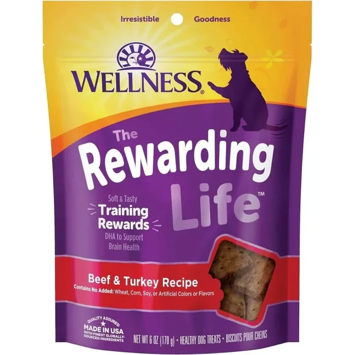 Wellness 狗粮柔软耐嚼 Rewards Life 牛肉和火鸡食谱