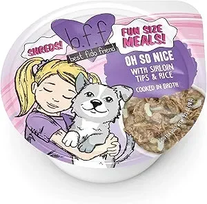 Weruva BFF OH SO NICE Beef and Rice Wet Dog Food – 2.7 Oz Tub – Case of 12