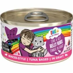 Weruva BFF OMG BELLY RUBS Tuna Canned Cat Food – 2.8 Oz – Case of 12