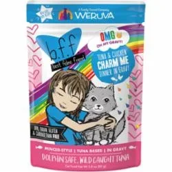 Weruva BFF OMG CHARM Tuna Chicken Wet Cat Food – 3 Oz Pouch – Case of 12