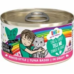 Weruva BFF OMG TELL ME Tuna Canned Cat Food – 2.8 Oz – Case of 12