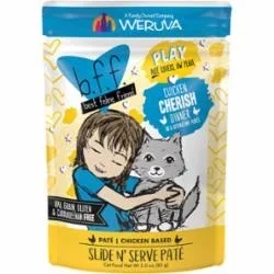 Weruva BFF PLAY CHERISH Chicken Pate Wet Cat Food – 3 Oz Pouch – Case of 12
