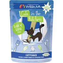 Weruva Cats in the Kitchen Slide N’ Serve CATTYSHACK Wet Cat Food – 3 Oz Pouch – Case of 12