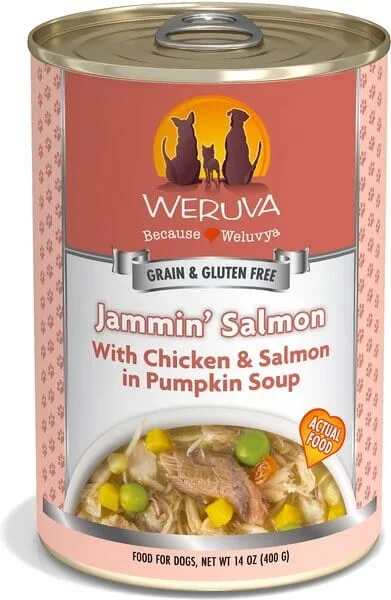 Weruva Meals N’ More JAMMIN SALMON Wet Dog Food – 3 Oz Tub – Case of 12