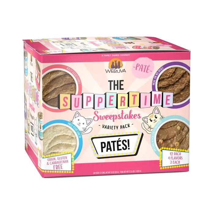 Weruva Pate Suppertime Variety Pack Canned Cat Food – 3 Oz – Case of 12