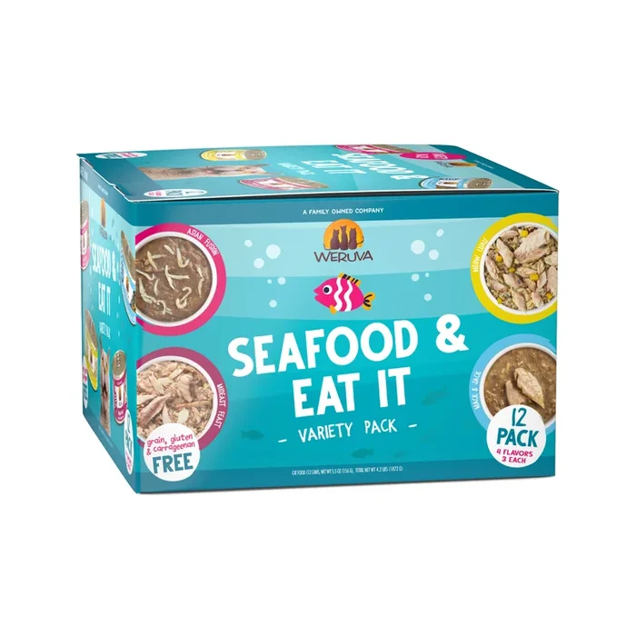 Weruva Seafood EAT IT Variety Pack Canned Cat Food – 5.5 Oz – Case of 12