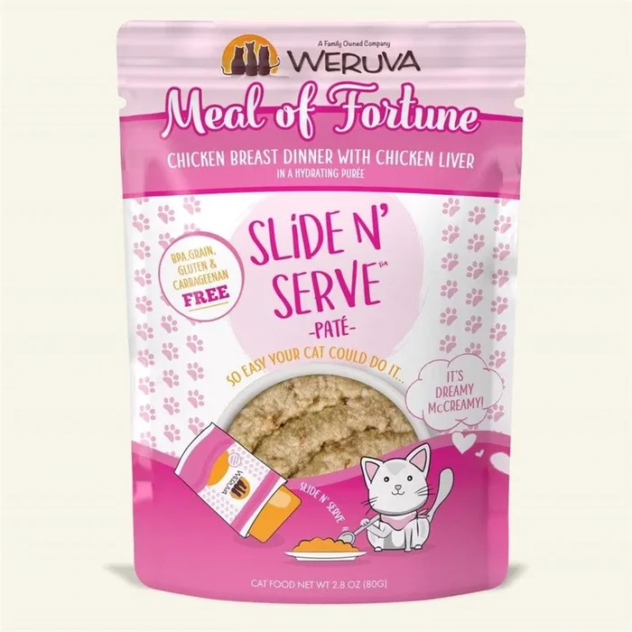 Weruva Slide and Serve Meal-of-Fortune Wet Cat Food – 2.8 Oz – Case of 12