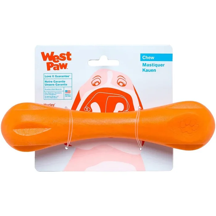 West Paw Zogoflex Hurley 4.5″ Extra Small Tangerine Dog Toy