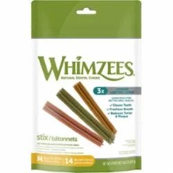 Whimzees STIX Dental Dog Chews – Medium – 14.8 Oz