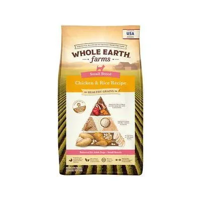 Whole Earth Farms Healthy Grains Small Breed Chicken & Rice Dry Dog Food – 4 lb Bag
