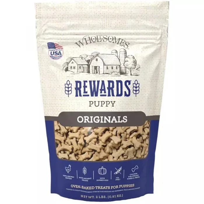Wholesomes Rewards Puppy Originals Dog Biscuits, Chicken, 2lbs
