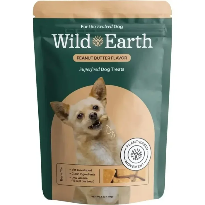 Wild Earth Superfood Vegan Dog Treats with Koji, Peanut Butter
