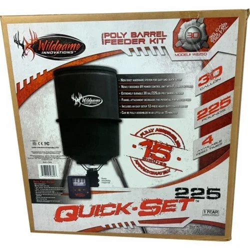 Wildgame Innovations, Digital Barrel Wildgame Feeder Kit, 30 Gallons
