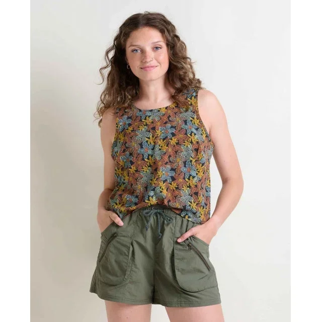 Womens Sunkissed Button Back Tank