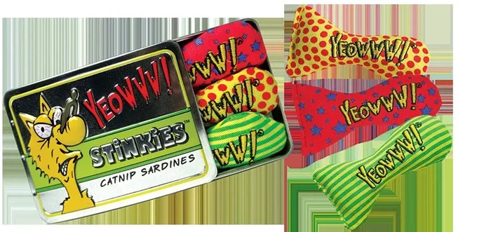 Yeowww! Catnip Stinkies Catnip Sardines with Dots