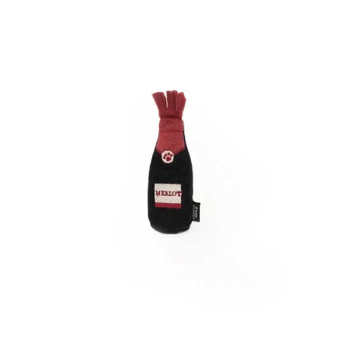 Zippy Paws Catnip Merlot Bottle Plush Catnip Cat Toy – Small