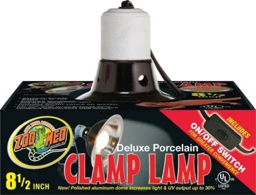 Zoo Med Laboratories 150 Watt Deluxe Porcelain Clamp Lamp – 8.5 Inch