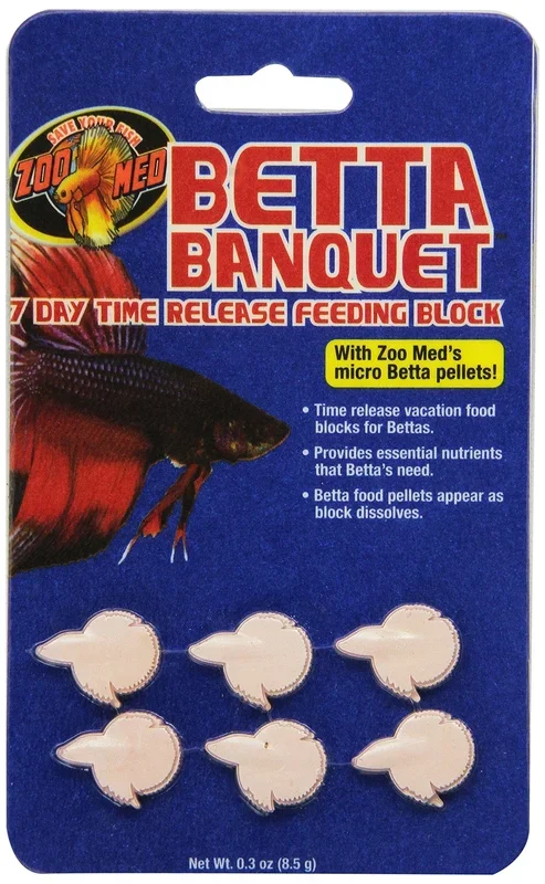 Zoo Med Laboratories Betta Banquet® 7 Day Release Feeding Block – 6 Count