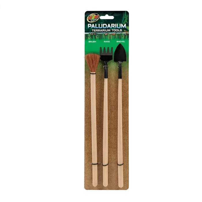 Zoo Med Laboratories Paludarium Terrarium Brush Rake and Shovel Tool Set
