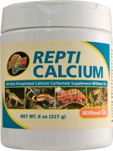 Zoo Med Laboratories Repti Calcium without Vitamin D3 Ultrafine Reptile Supplement – 8 Oz