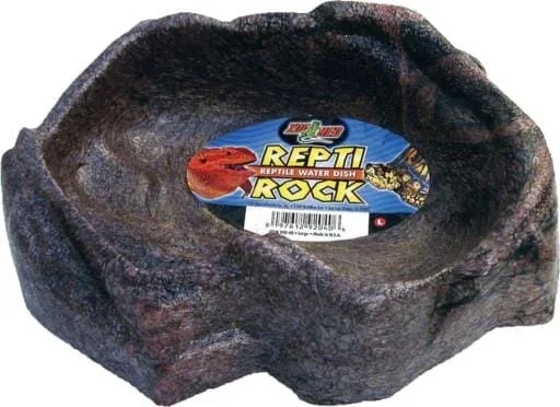 Zoo Med Laboratories Repti Rock Reptile Water Dish Large – 2.5 X 7 X 9 Inch