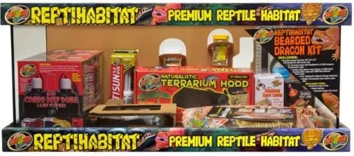 Zoo Med Laboratories ReptiHabitat Bearded Dragon Tank and Starter Kit – 20 Gallon