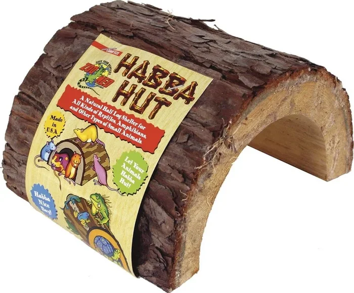 Zoo Med Laboratories Reptile Habba Hut™ for Reptiles, Amphibians & Small Animals Large – 3.75 X 7.5 X 7 Inch