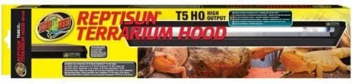 Zoo Med Laboratories ReptiSun T5 High-Output Bulb and Terrarium Hood – 24 Watt – 24″ Inches