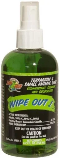 Zoo Med Laboratories Wipe Out 1 Terrarium & Small Animals Cage Disinfectant, Cleaner & Deodorizer – 8.75 Oz
