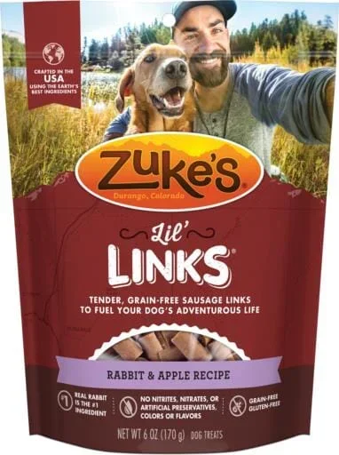 Zuke’s Lil’ Links Rabbit and Apple Soft and Chewy Dog Treats – 6 Oz